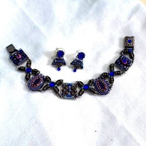 ✨ Stunning One of a Kind Vintage Ayala Bar Bracelet and Earrings Set